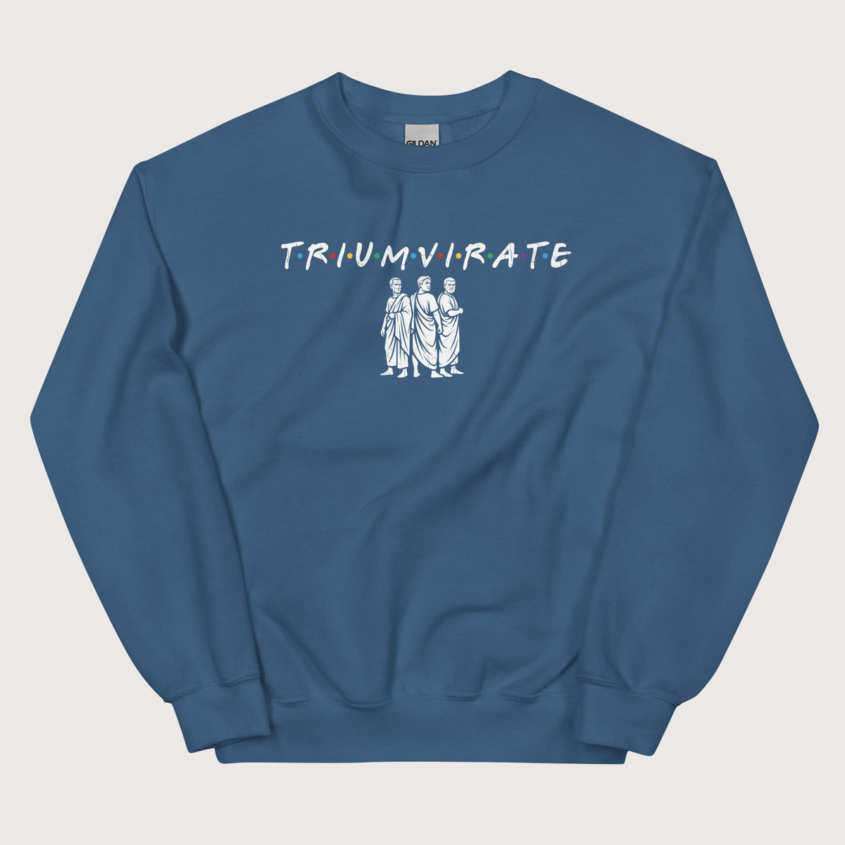Indigo Blue First Triumvirate Sweatshirt - history buff gift by HistoHead