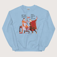 Light Blue Bayeux Tapestry Harold Got the Job Sweatshirt - history buff gift by HistoHead