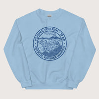 Light Blue Pompeii Fun Run Official Finisher Sweatshirt - history buff gift by HistoHead