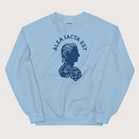 Light Blue Alea Iacta Est Caesar Quote Sweatshirt - history buff gift by HistoHead