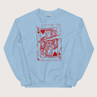 Light Blue Louis XVI Playing Card Sweatshirt - history buff gift by HistoHead