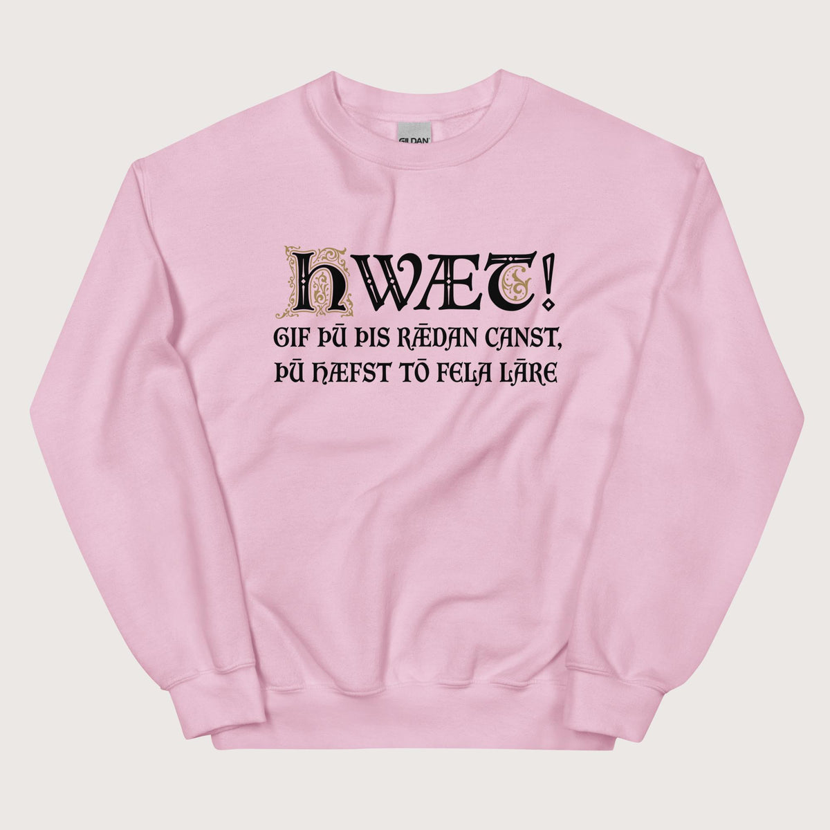 Light Pink If You Can Read This You Have Too Much Education in Old English Sweatshirt - history buff gift by HistoHead