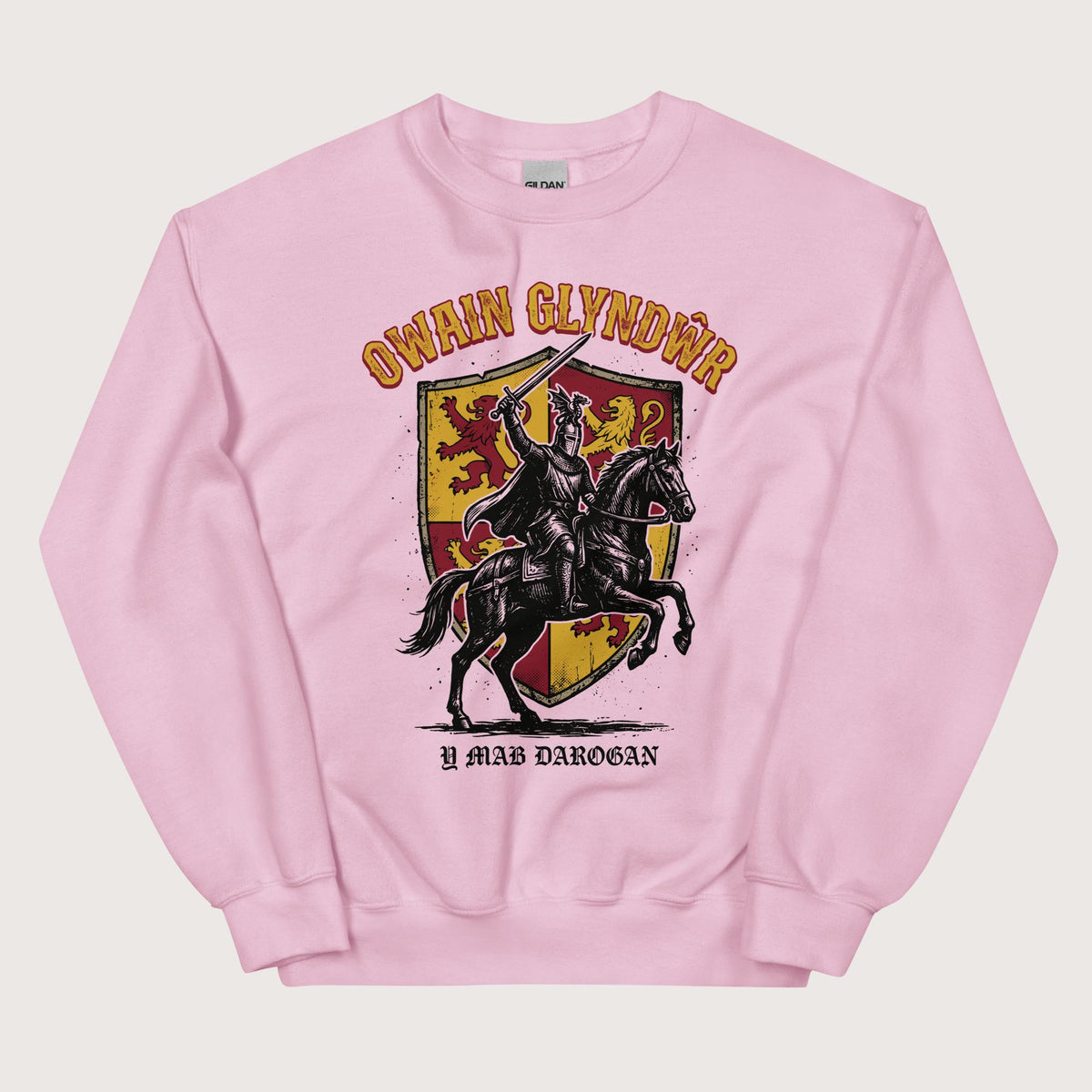 Light Pink Owain Glyndwr Sweatshirt - history buff gift by HistoHead