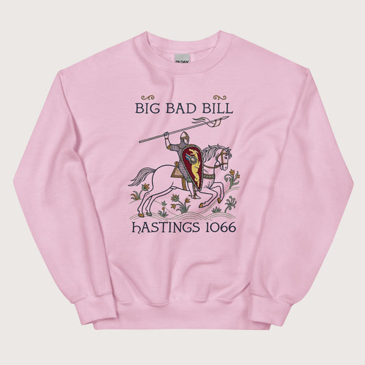 Light Pink Big Bad Bill Sweatshirt - history buff gift by HistoHead