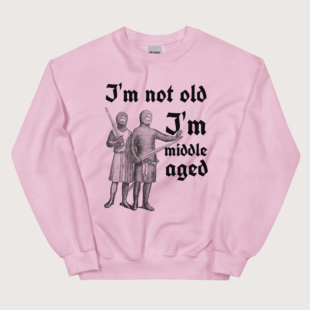 Light Pink I'm Not Old I'm Middle Aged Sweatshirt - history buff gift by HistoHead
