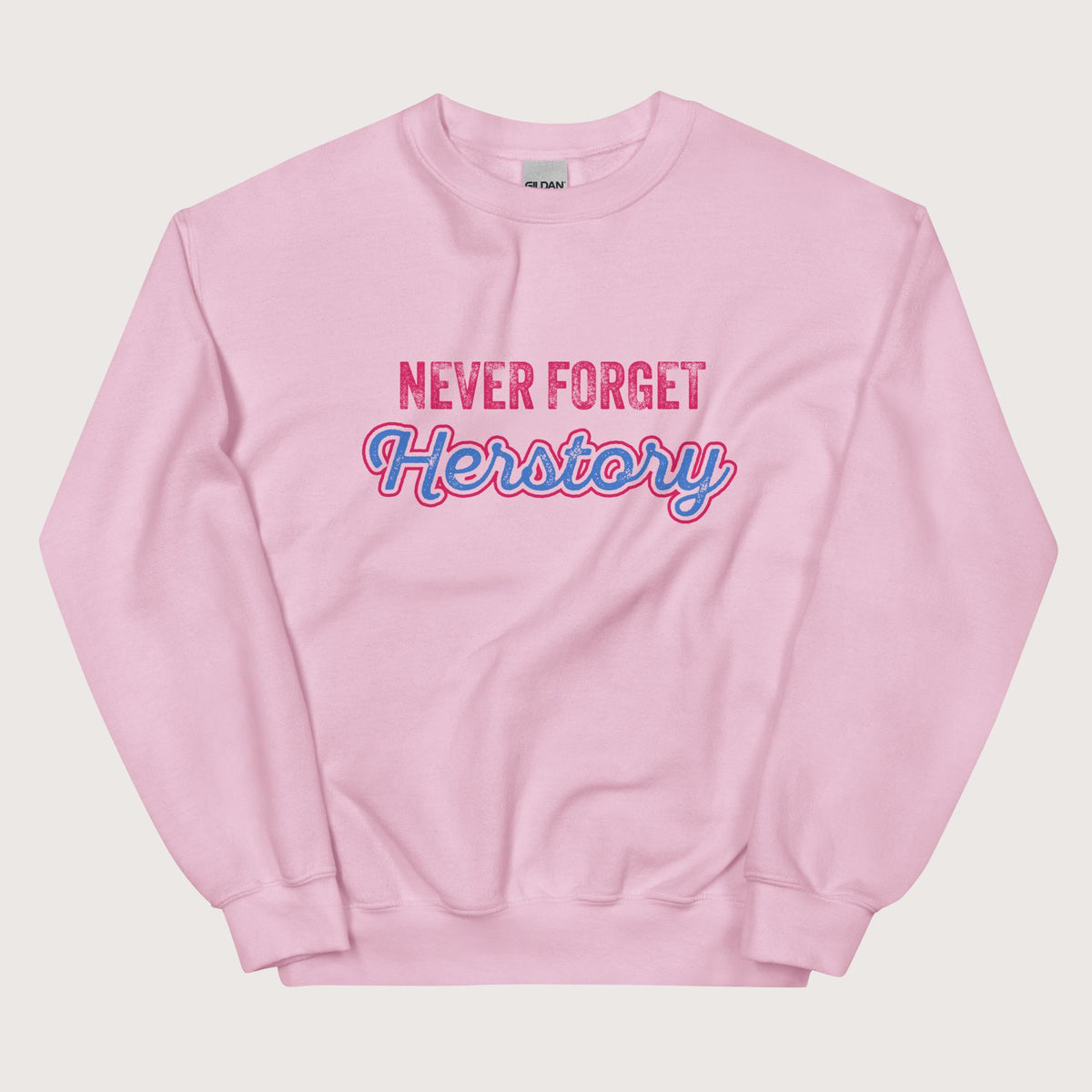 Light Pink Herstory Sweatshirt - history buff gift by HistoHead