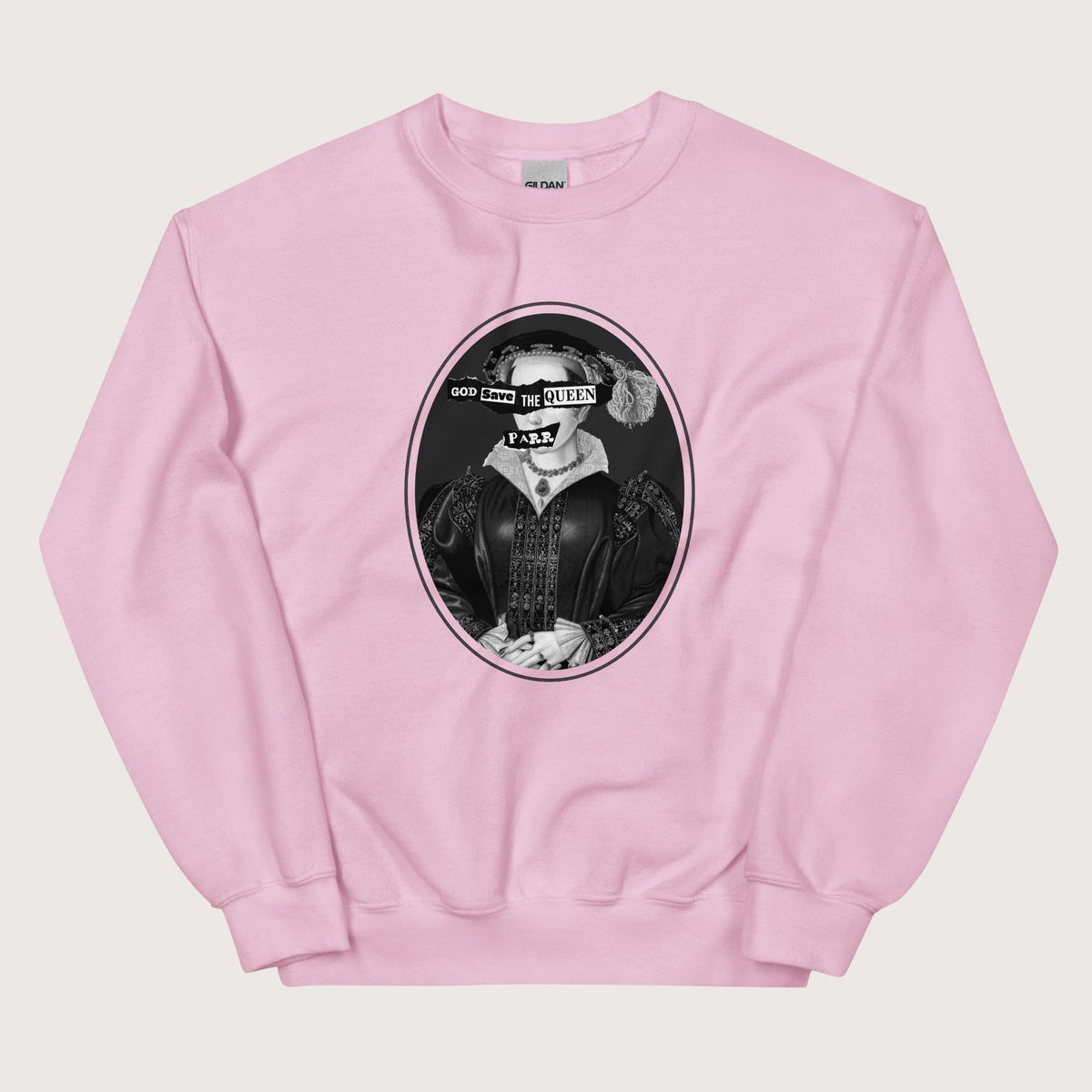 Light Pink God Save the Queen Catherine Parr Sweatshirt - history buff gift by HistoHead