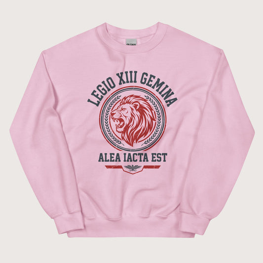 Light Pink Legio XIII Gemina Alea Iacta Est Sweatshirt - history buff gift by HistoHead