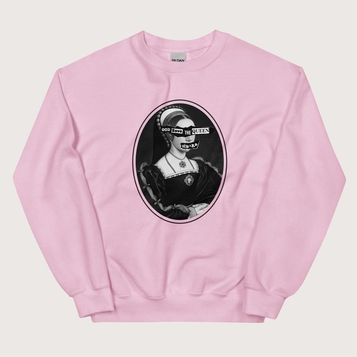 Light Pink God Save the Queen Catherine Howard Sweatshirt - history buff gift by HistoHead