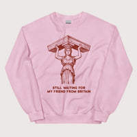 Light Pink Caryatid Waiting for Her Friend Sweatshirt - history buff gift by HistoHead