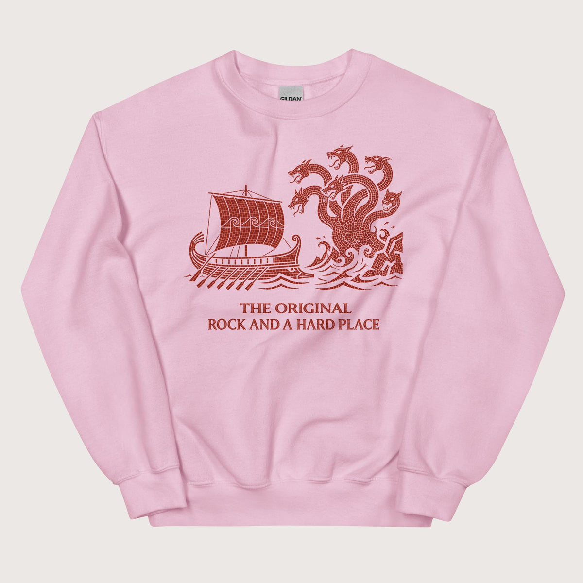Light Pink Odyssey Rock and a Hard Place Sweatshirt - history buff gift by HistoHead