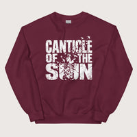 Maroon Canticle of the Sun Saint Francis of Assisi Birds Sweatshirt - history buff gift by HistoHead