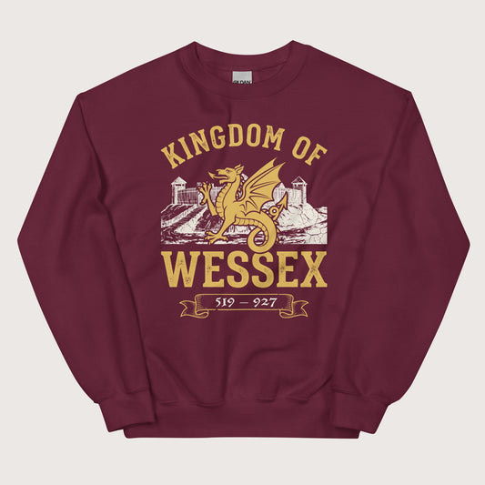 Maroon Kingdom of Wessex Sweatshirt - history buff gift by HistoHead