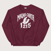 Maroon Magna Carta 1215 Sweatshirt - history buff gift by HistoHead