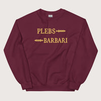 Maroon Mosaic Plebs or Barbari Sweatshirt - history buff gift by HistoHead