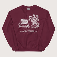 Maroon Odyssey Rock and a Hard Place Sweatshirt - history buff gift by HistoHead