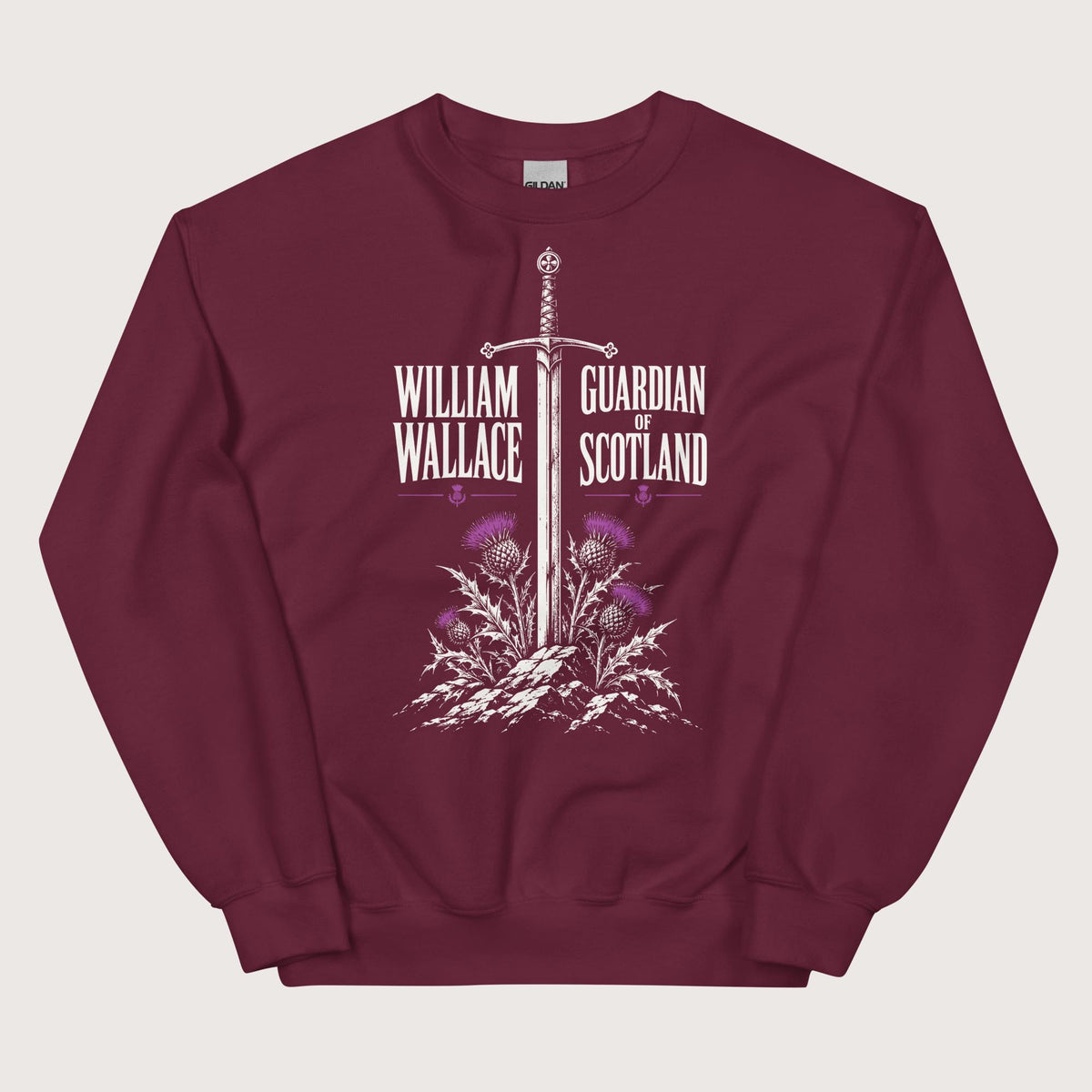 Maroon William Wallace Sweatshirt - history buff gift by HistoHead