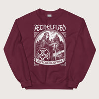Maroon Aethelflaed Lady of the Mercians Old English Sweatshirt - history buff gift by HistoHead