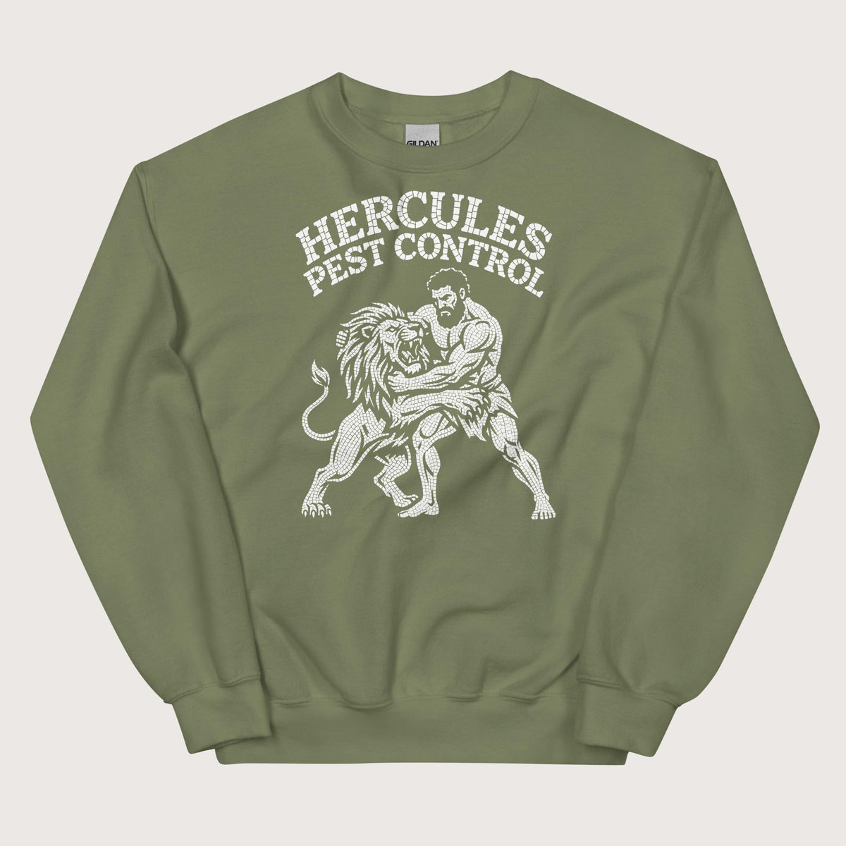 Military Green Hercules Pest Control Sweatshirt - history buff gift by HistoHead