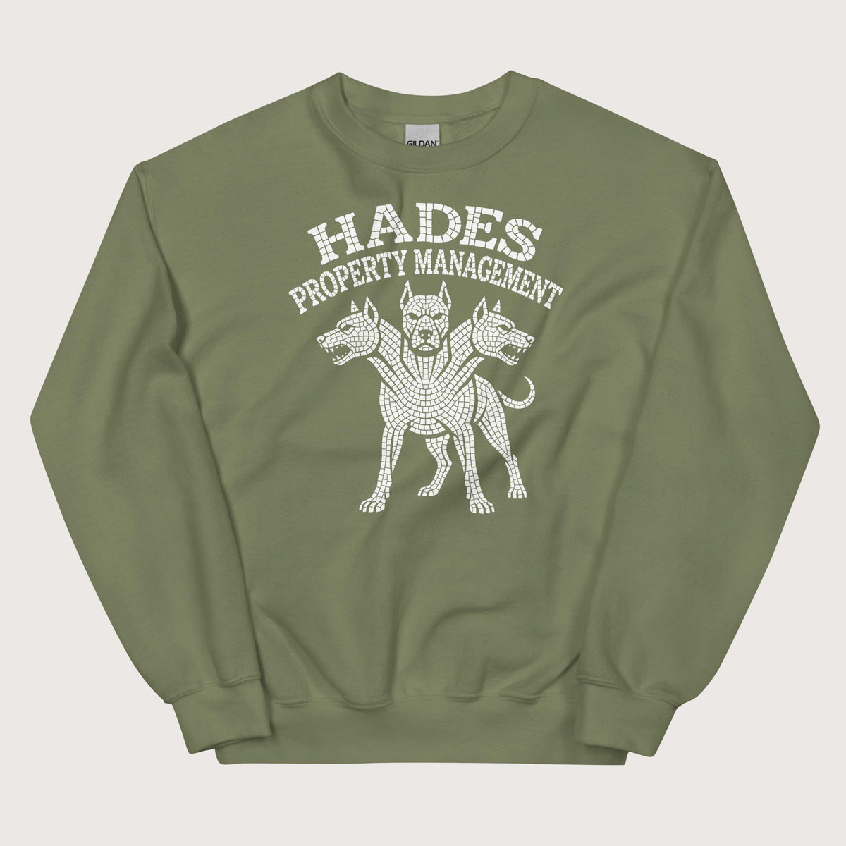 Military Green Hades Property Management Sweatshirt - history buff gift by HistoHead