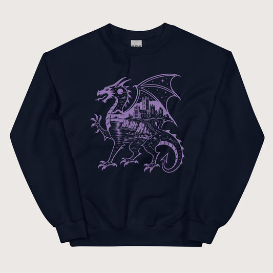 Navy Whitby Wyrm Sweatshirt - history buff gift by HistoHead