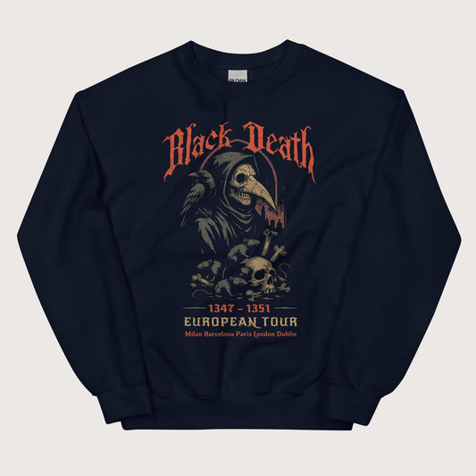 Navy Black Death European Tour Sweatshirt - history buff gift by HistoHead