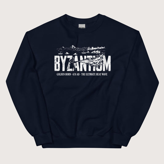 Navy Greek Fire 678 Sweatshirt - history buff gift by HistoHead