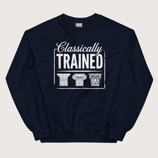 Navy Classically Trained Sweatshirt - history buff gift by HistoHead