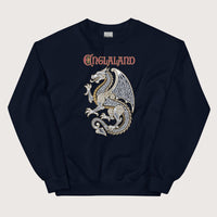 Navy Englaland Dragon Sweatshirt - history buff gift by HistoHead