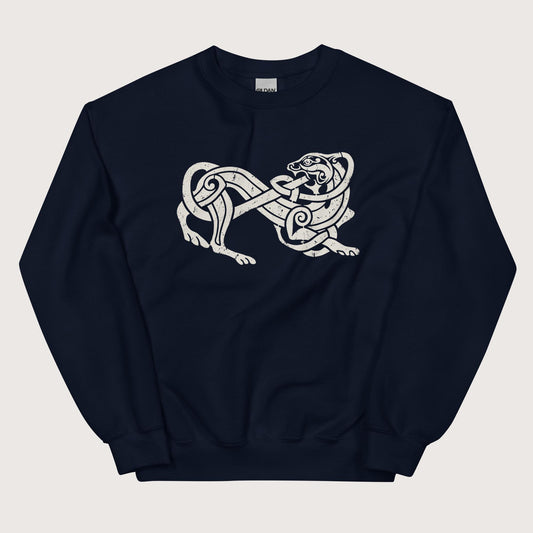 Navy Norse Lion Sweatshirt - history buff gift by HistoHead