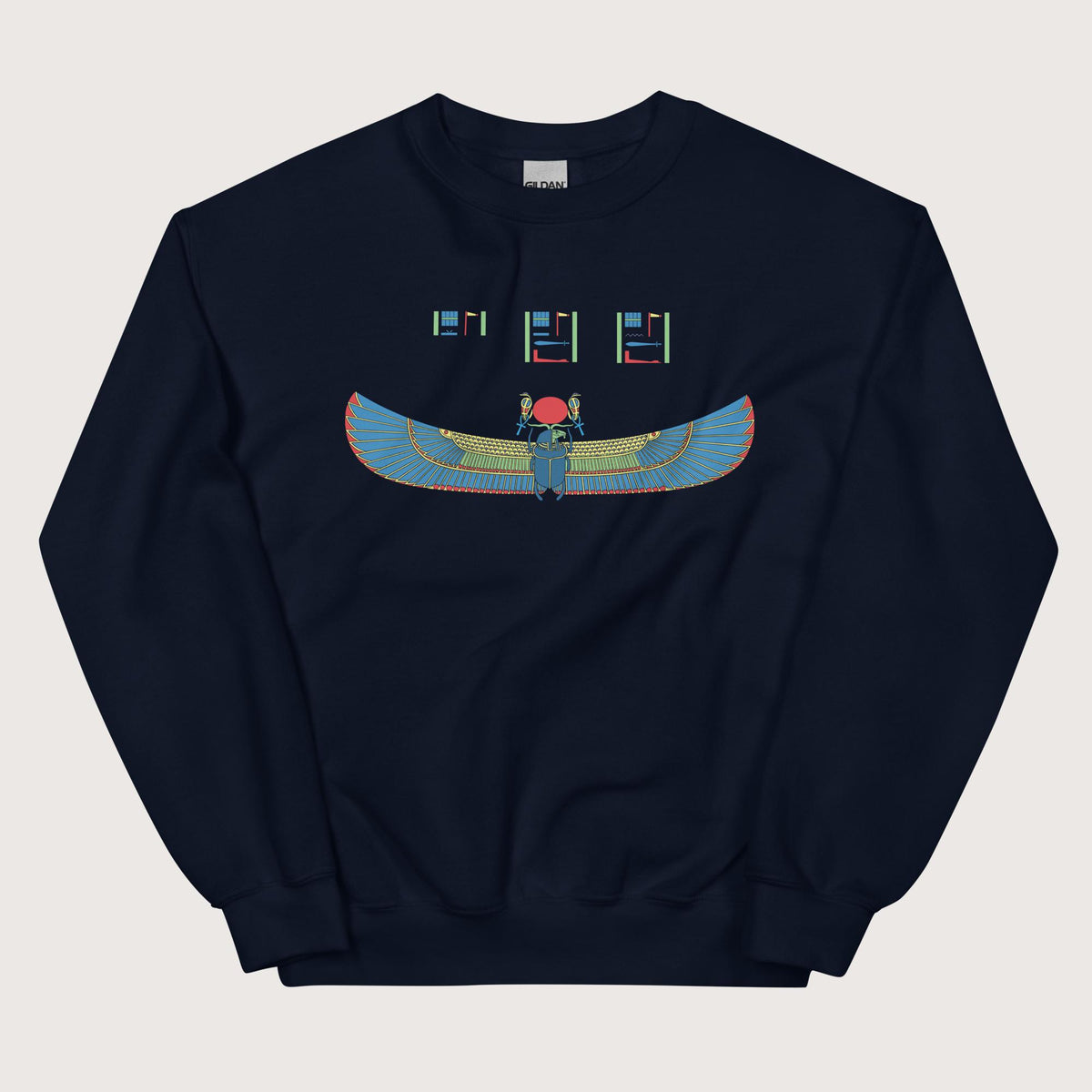 Navy Khnum Hieroglyphs Sweatshirt - history buff gift by HistoHead