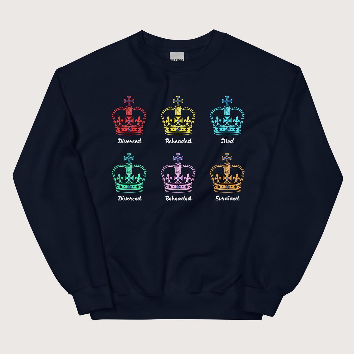 Navy Six Queens Sweatshirt - history buff gift by HistoHead