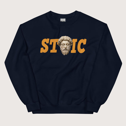 Navy Stoic Marcus Aurelius Sweatshirt - history buff gift by HistoHead