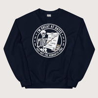 Navy Great At Dates Sweatshirt - history buff gift by HistoHead