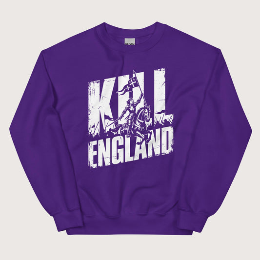 Purple Joan of Arc Kill England Sweatshirt - history buff gift by HistoHead