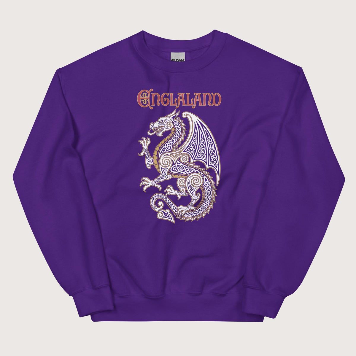Purple Englaland Dragon Sweatshirt - history buff gift by HistoHead