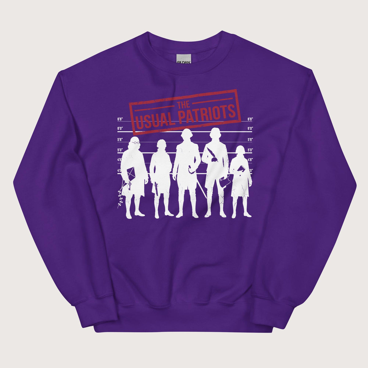 Purple The Usual Patriots Sweatshirt - history buff gift by HistoHead
