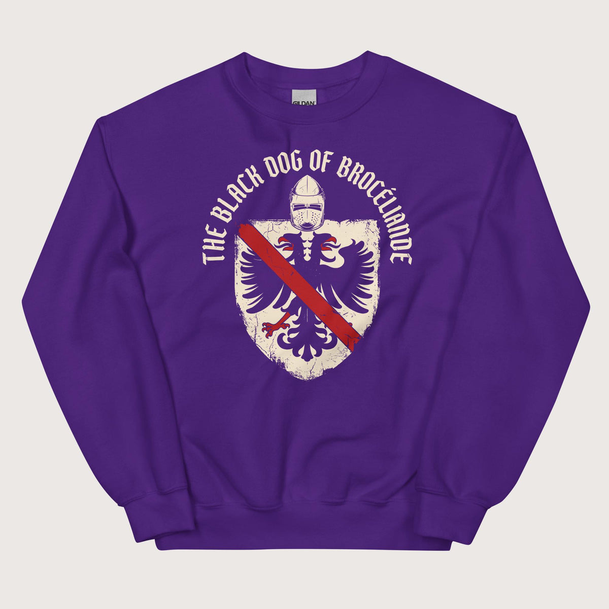 Purple Du Guesclin The Black Dog of Brocéliande Sweatshirt - history buff gift by HistoHead