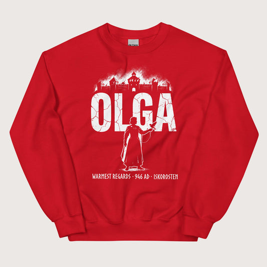 Red Olga of Kiev Warmest Regards Sweatshirt - history buff gift by HistoHead