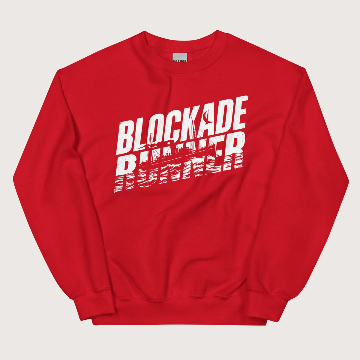 Red Blockade Runner Sweatshirt - history buff gift by HistoHead