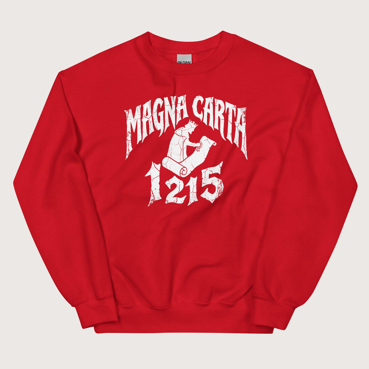 Red Magna Carta 1215 Sweatshirt - history buff gift by HistoHead