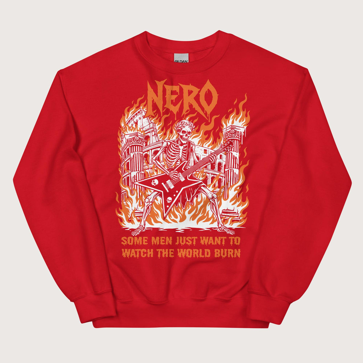 Red Nero Watch the World Burn Sweatshirt - history buff gift by HistoHead
