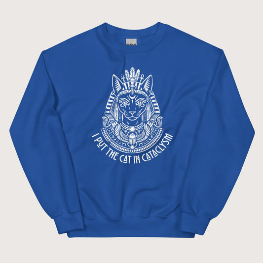 Royal Bastet I Put the Cat in Cataclysm Sweatshirt - history buff gift by HistoHead