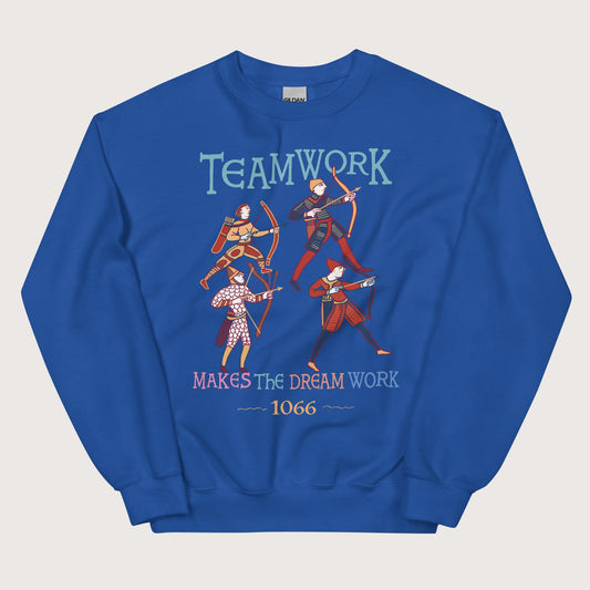Royal Bayeux Tapestry Teamwork Makes the Dream Work Sweatshirt - history buff gift by HistoHead