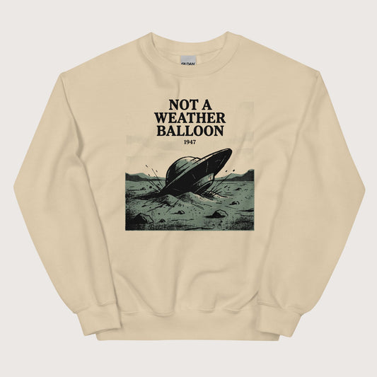 Sand Roswell Weather Balloon Sweatshirt - history buff gift by HistoHead