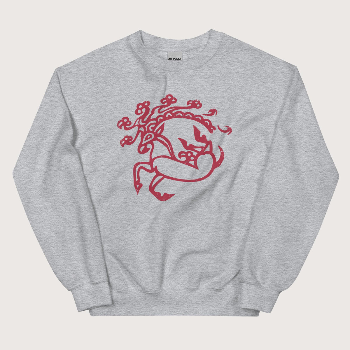 Sport Grey Siberian Ice Maiden Tattoo Sweatshirt - history buff gift by HistoHead