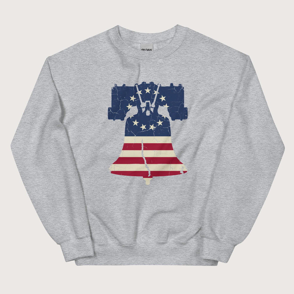 Sport Grey Liberty Bell Sweatshirt - history buff gift by HistoHead