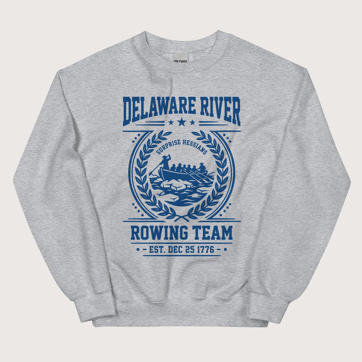 Sport Grey Delaware River Rowing Team Sweatshirt - history buff gift by HistoHead