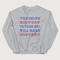 Sport Grey Teaching History Sweatshirt - history buff gift by HistoHead