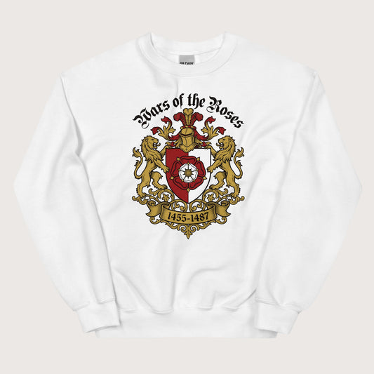 White Wars of the Roses Sweatshirt - history buff gift by HistoHead